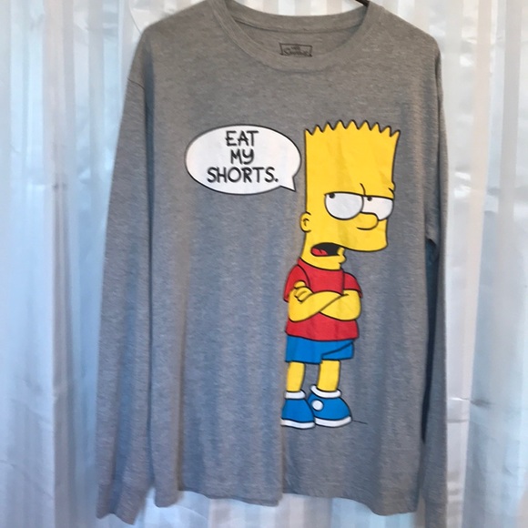 The Simpsons Other - Simpson’s long sleeve gray tee shirt size Large